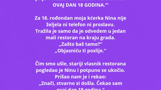 „MOJ OTAC JE 25 GODINA SVAKOG PETKA RUČAO U ISTOM RESTORANU. POSLIJE NJEGOV_20260829_163330_0000